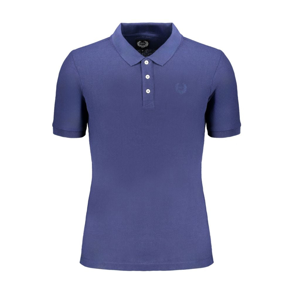 Gianmarco Venturi Blue Cotton Polo Shirt