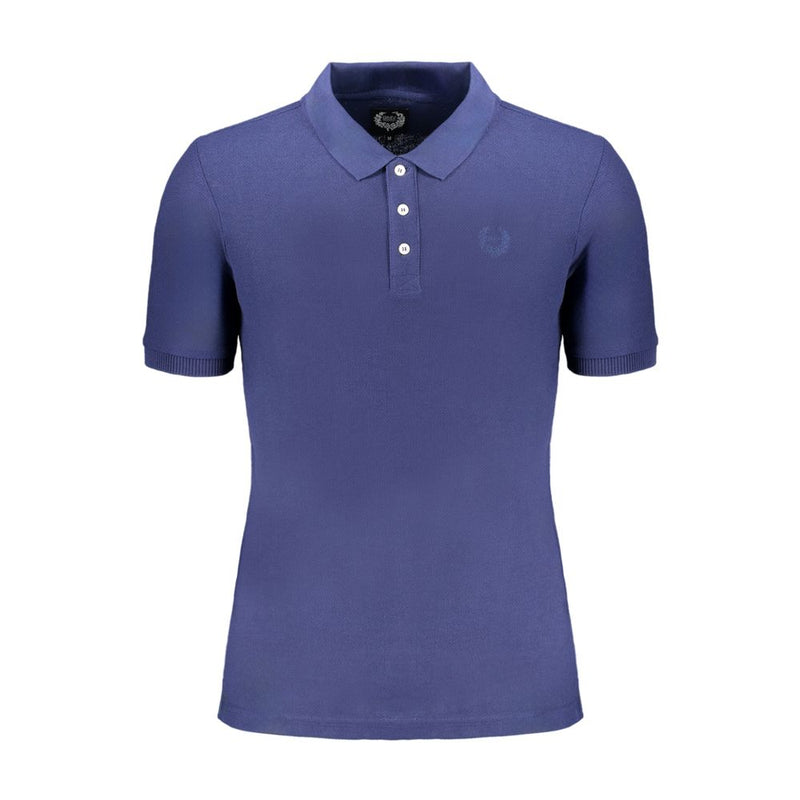 Gianmarco Venturi Blue Cotton Polo Shirt