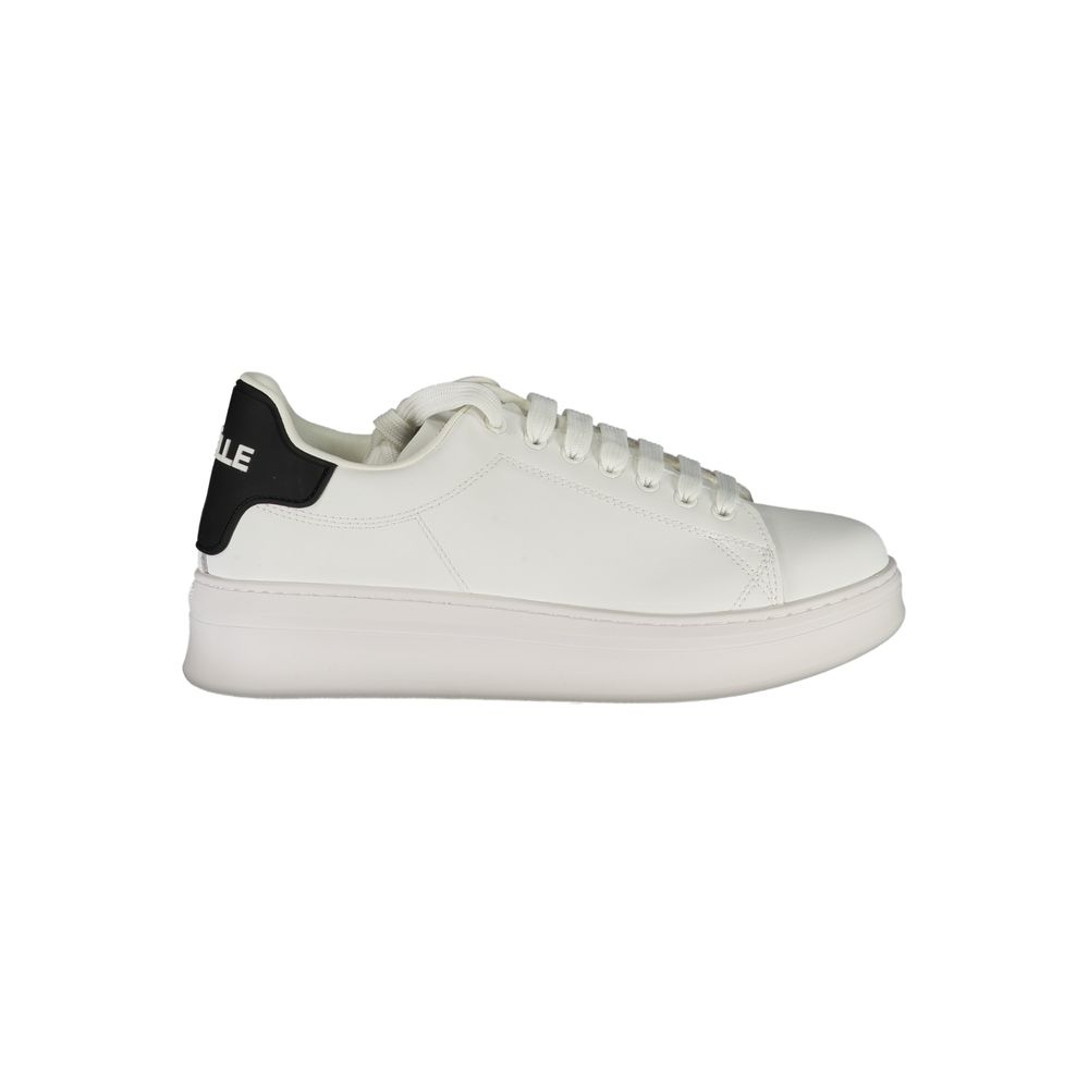Gaelle Paris White Polyurethane Men Sneaker - ClickThatClicks 