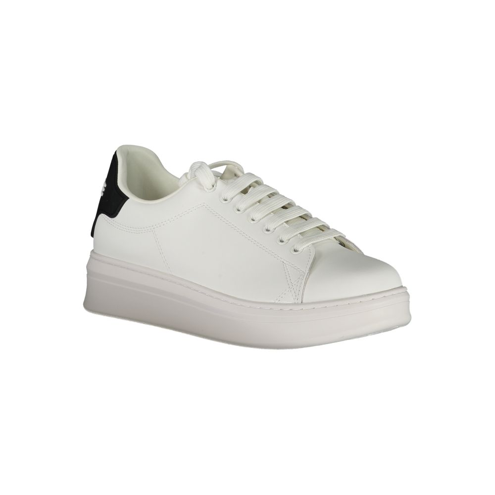 Gaelle Paris White Polyurethane Men Sneaker - ClickThatClicks 