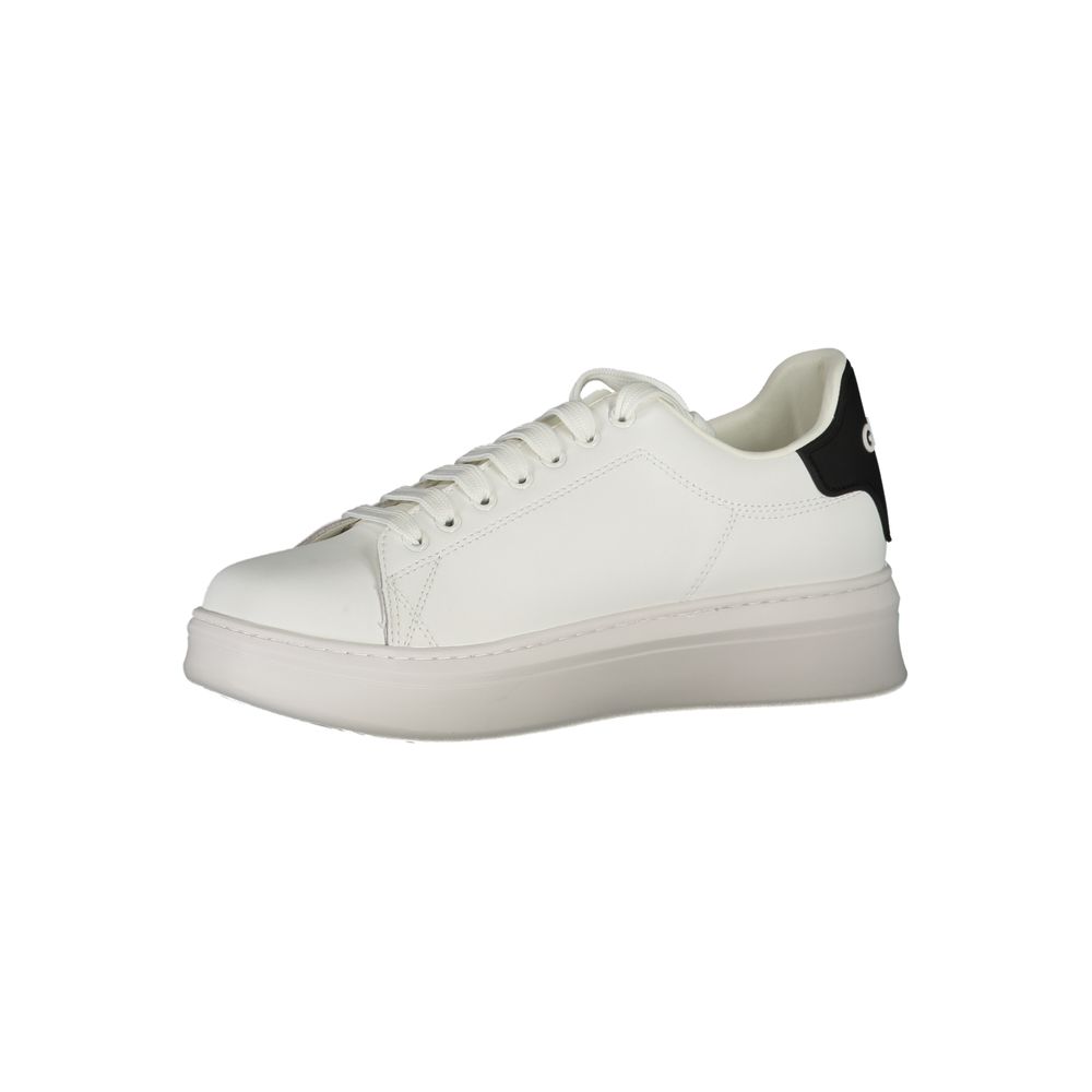 Gaelle Paris White Polyurethane Men Sneaker - ClickThatClicks 