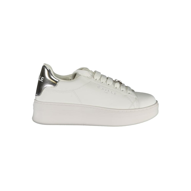 Gaelle Paris White Polyethylene Sneaker