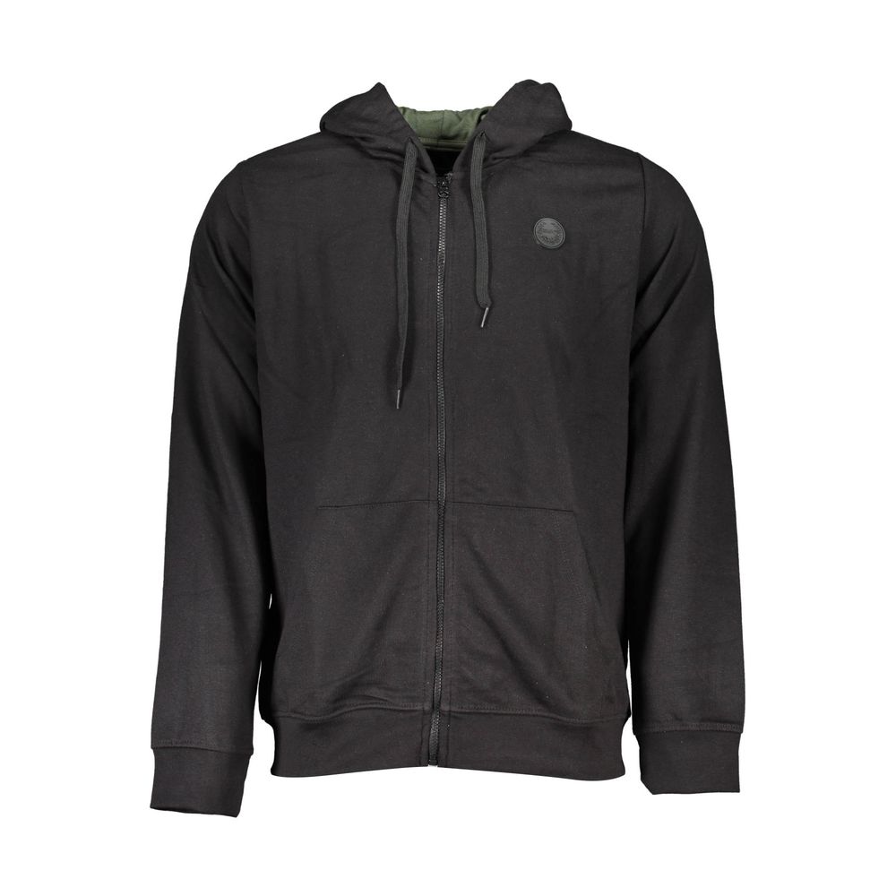 Gianmarco Venturi Black Cotton Men's Hooded Sweatshirt - ClickThatClicks 