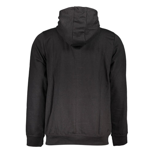 Gianmarco Venturi Black Cotton Men's Hooded Sweatshirt - ClickThatClicks 