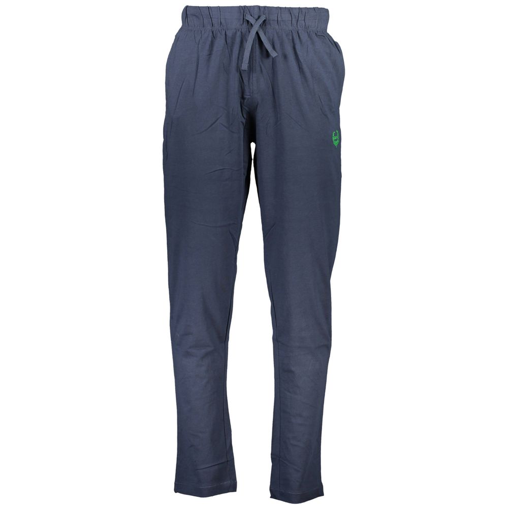 Gianmarco Venturi Blue Cotton Men's Track Pant - ClickThatClicks 