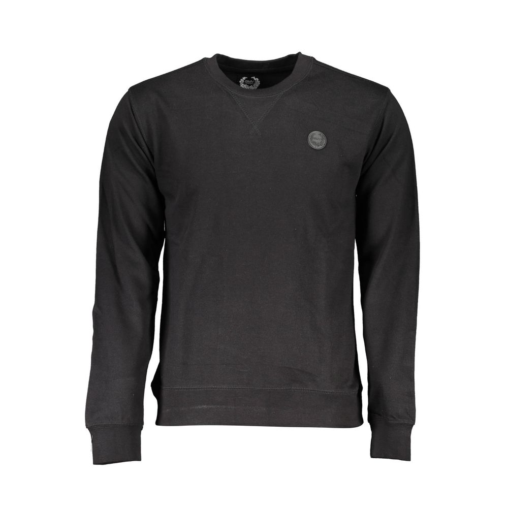 Gianmarco Venturi Black Cotton Men Sweatshirt - ClickThatClicks 