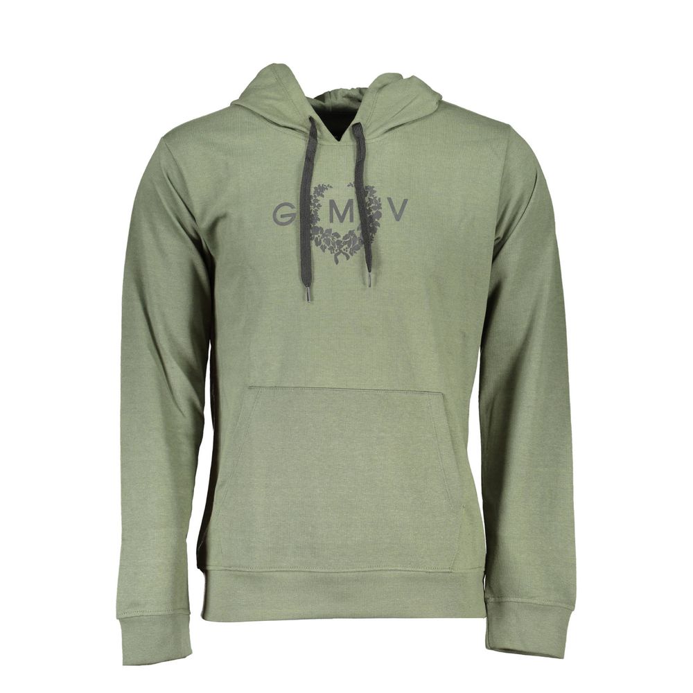 Gianmarco Venturi Verde Cotton Mens Hoodie - ClickThatClicks 