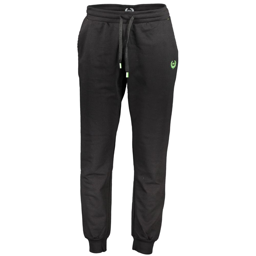 Gianmarco Venturi Black Cotton Men's Track Pant - ClickThatClicks 