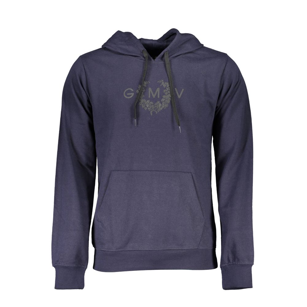 Gianmarco Venturi Blue Cotton Men Hoodie - ClickThatClicks 