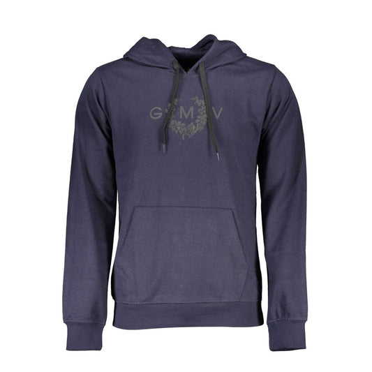 Gianmarco Venturi Blue Cotton Men Hoodie - ClickThatClicks 