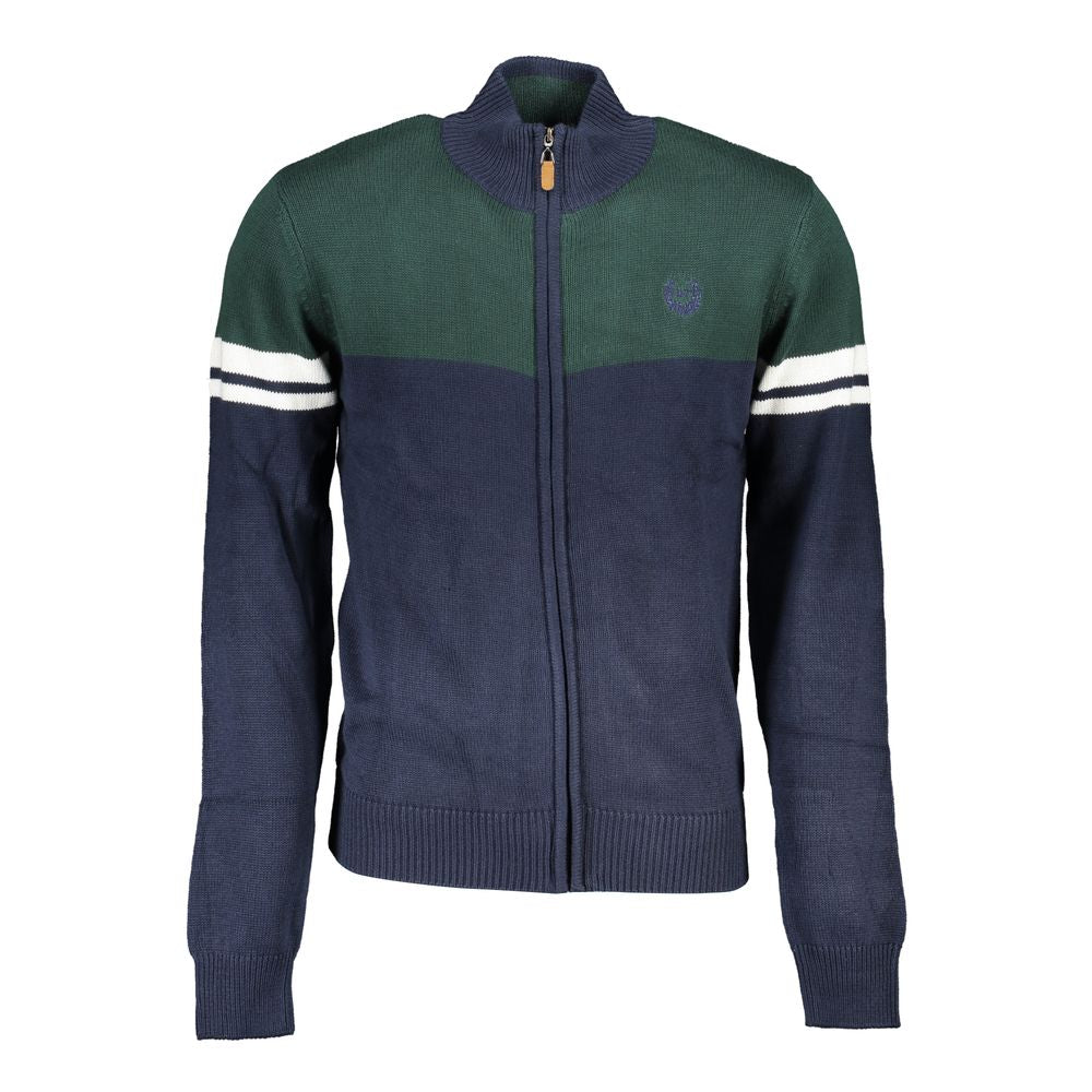 Gianmarco Venturi Blue Cotton Men's Cardigan - ClickThatClicks 