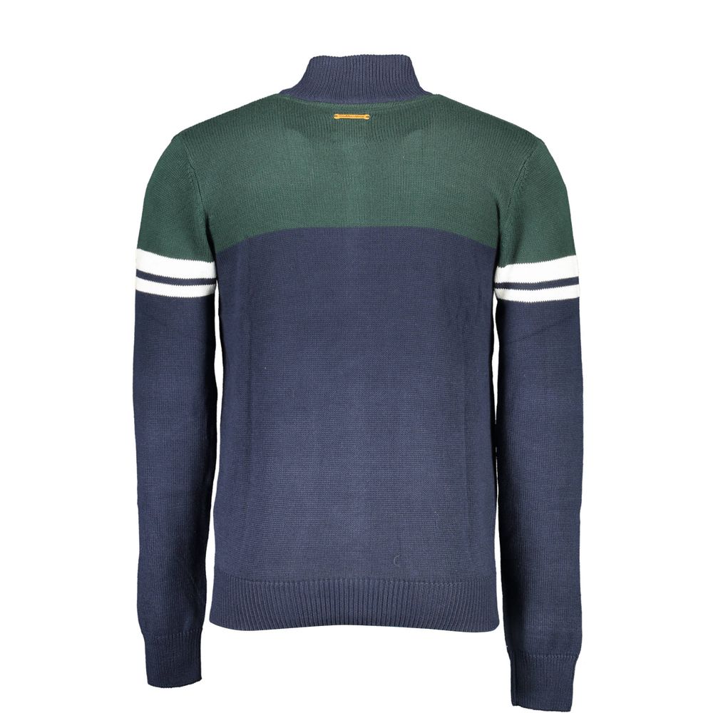 Gianmarco Venturi Blue Cotton Men's Cardigan - ClickThatClicks 