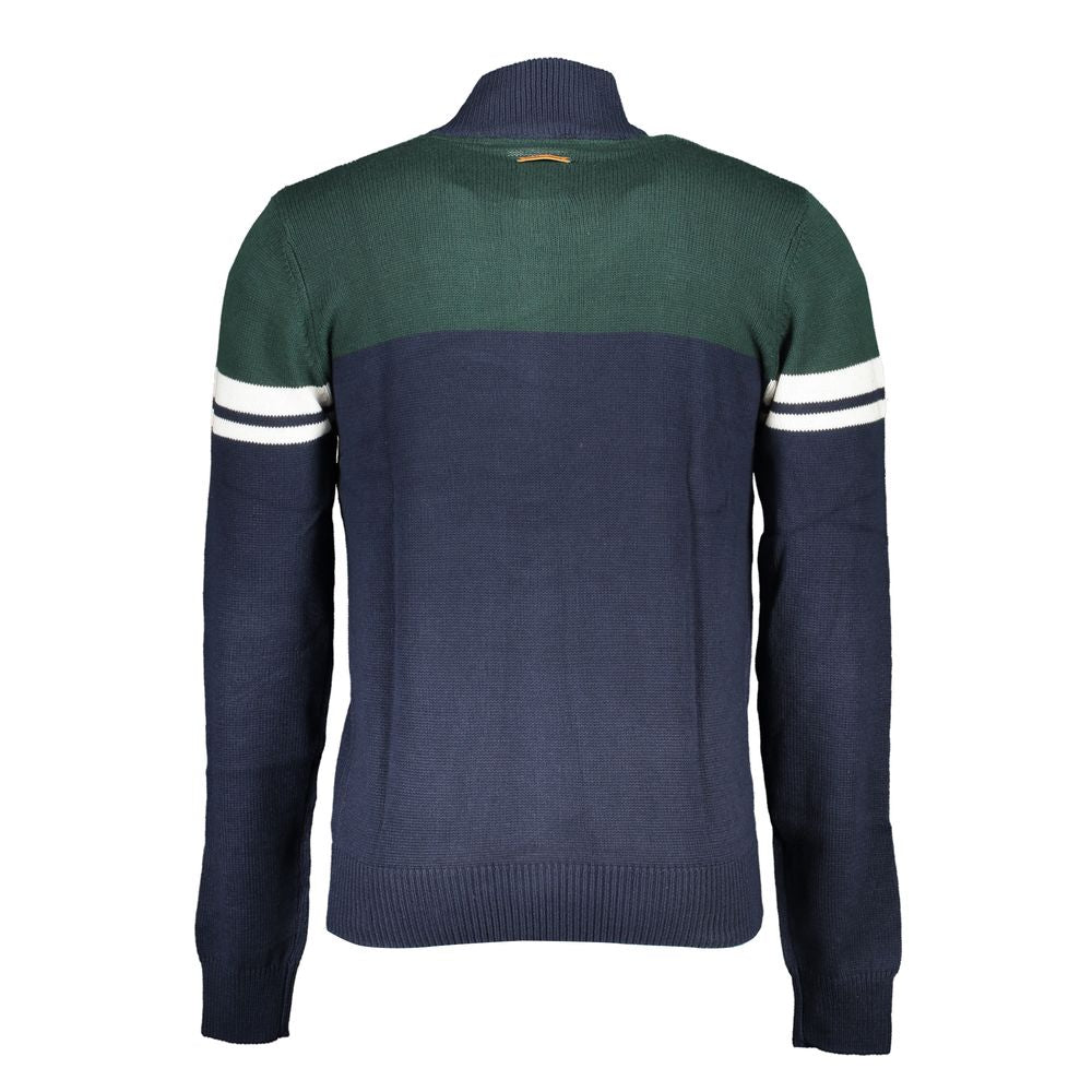 Gianmarco Venturi Blue Cotton Men's Cardigan - ClickThatClicks 