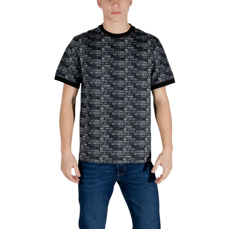 EA7 Emporio Armani Black Cotton Sportswear