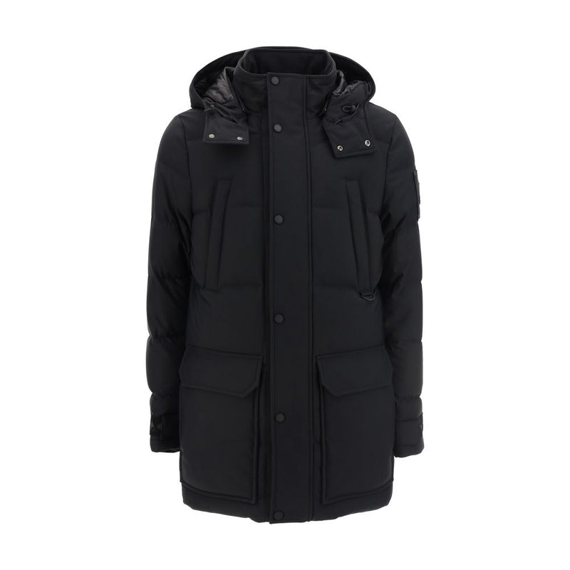 Moose Knuckles Black Nylon Parka