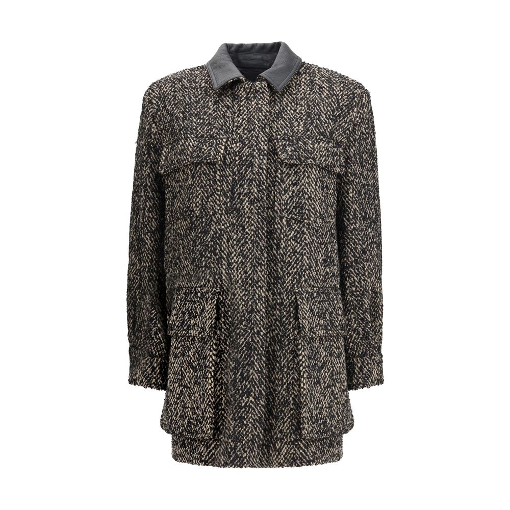 Max Mara Brown Fleece Wool Coat
