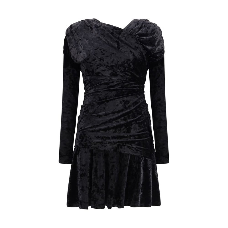 Ganni Black Recycled Polyester Cocktail Dress