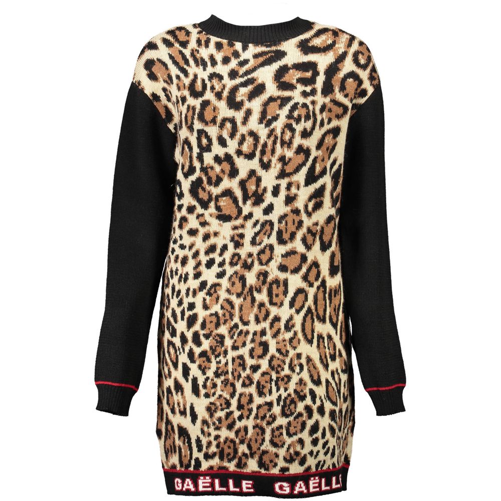 Gaelle Paris Beige Wool Women Dress - ClickThatClicks 