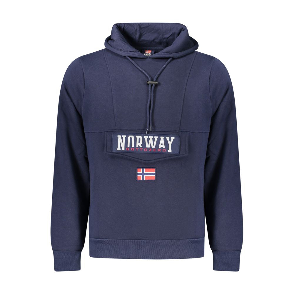 Norway 1963 Blue Cotton Men's Hooded Sweatshirt - ClickThatClicks 