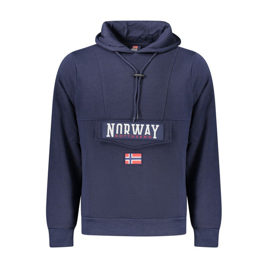 Norway 1963 Blue Cotton Men's Hooded Sweatshirt - ClickThatClicks 