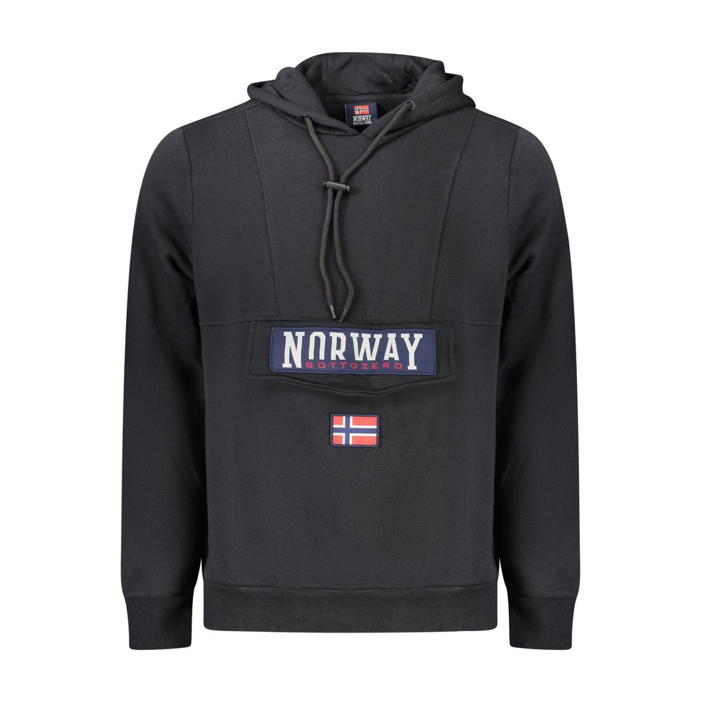 Norway 1963 Black Cotton Men's Hooded Sweatshirt - ClickThatClicks 