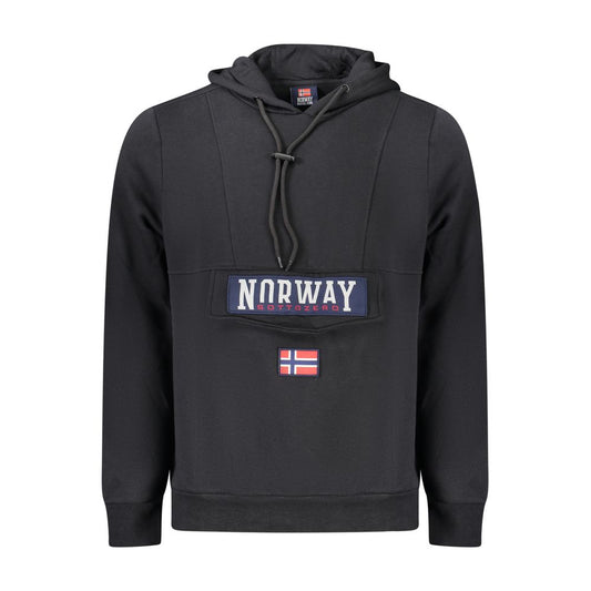 Norway 1963 Black Cotton Men's Hooded Sweatshirt - ClickThatClicks 