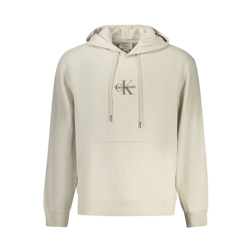 Calvin Klein Beige Cotton Men's Hoodie - ClickThatClicks 