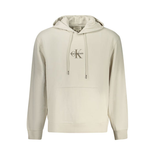 Calvin Klein Beige Cotton Men's Hoodie - ClickThatClicks 