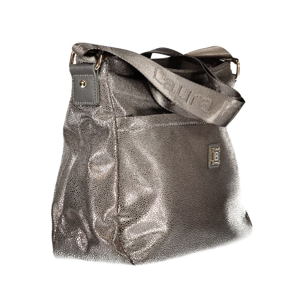 Laura Biagiotti Grigio Polyester Woman Handbag - ClickThatClicks 