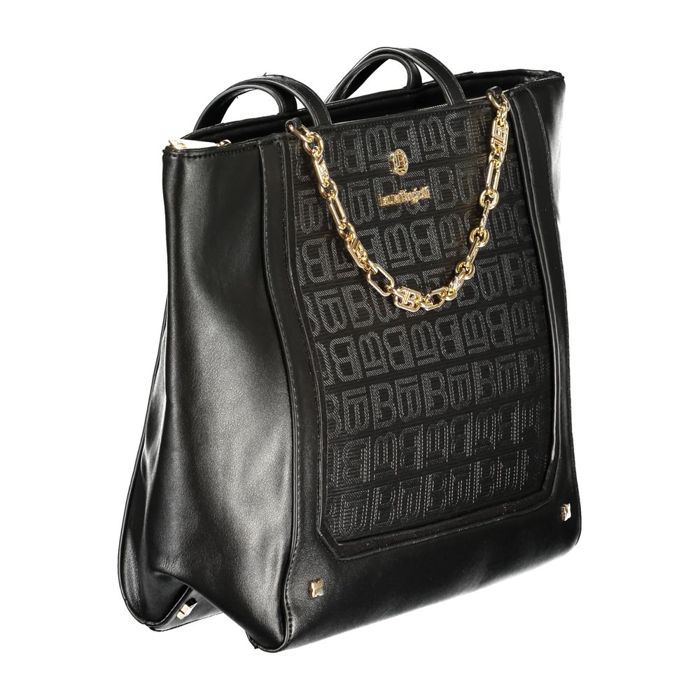 Laura Biagiotti Black PVC Women Handbag - ClickThatClicks 