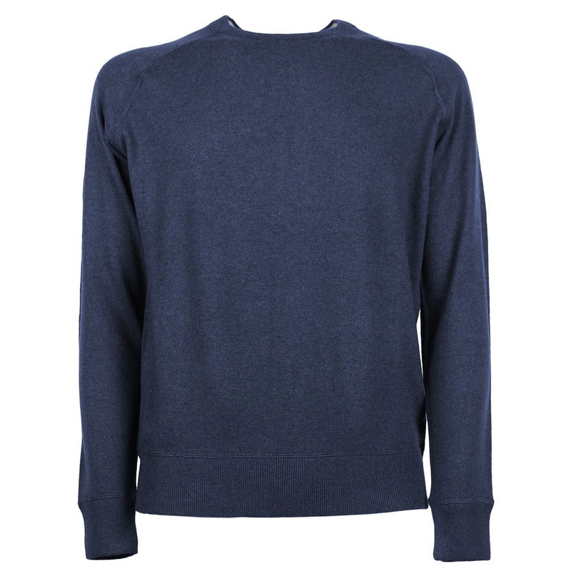 Emilio Romanelli Blue Cashmere Men Sweater