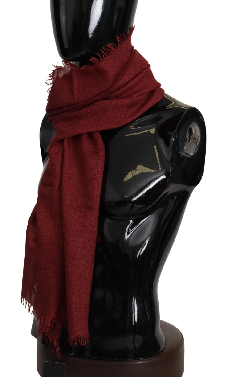 Dolce & Gabbana Red DG Crown Cashmere Silk Shawl Fringe Wrap Scarf - ClickThatClicks 