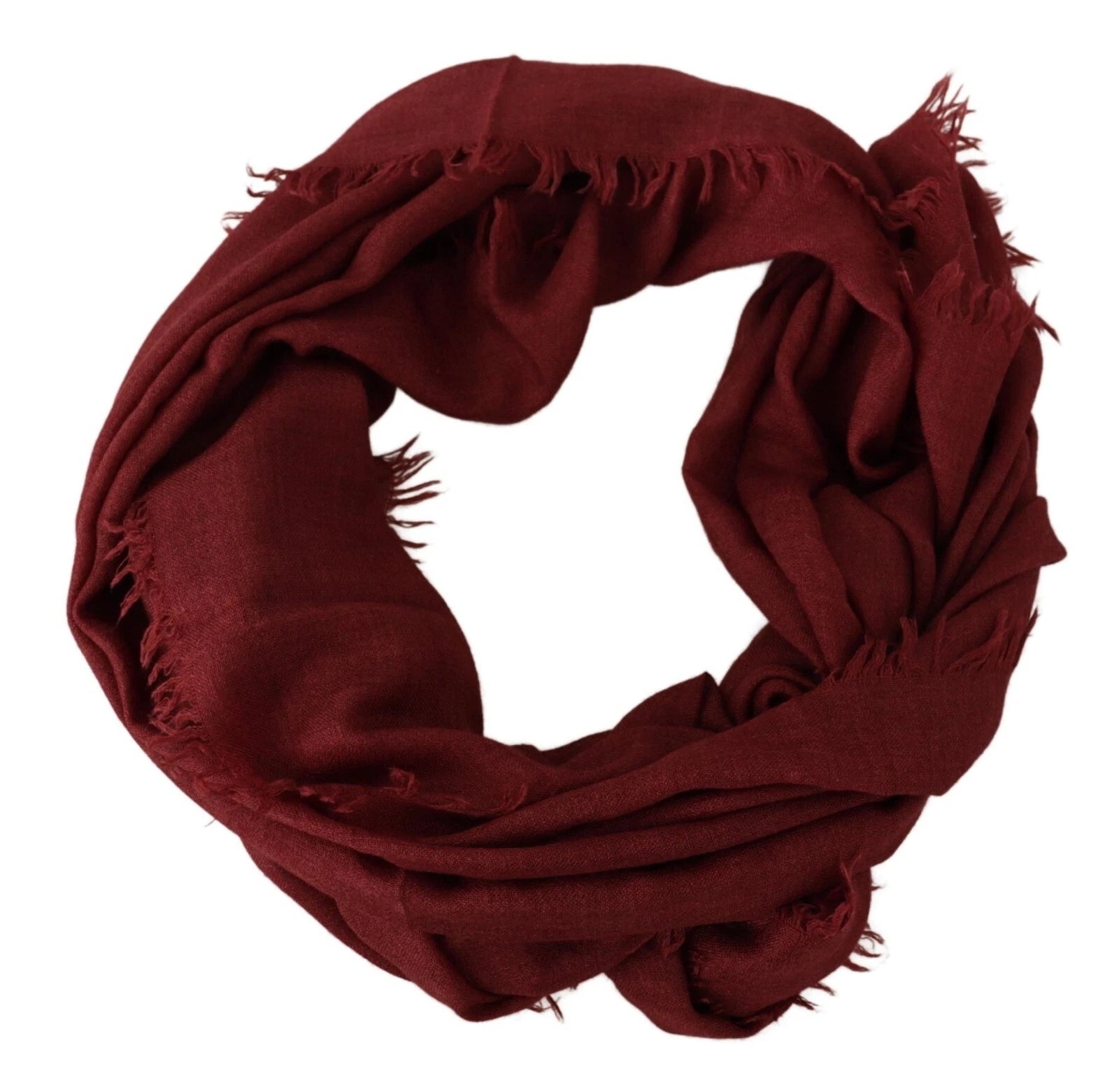 Dolce & Gabbana Red DG Crown Cashmere Silk Shawl Fringe Wrap Scarf - ClickThatClicks 
