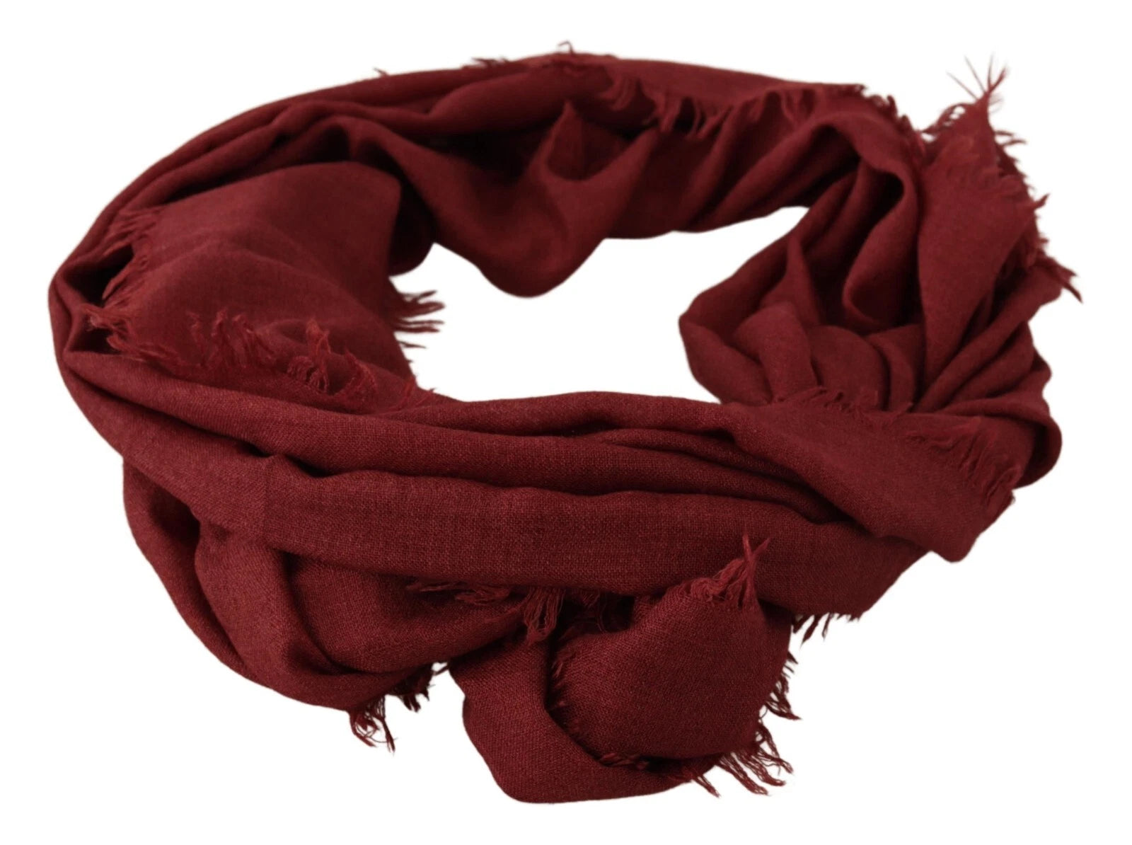 Dolce & Gabbana Red DG Crown Cashmere Silk Shawl Fringe Wrap Scarf - ClickThatClicks 