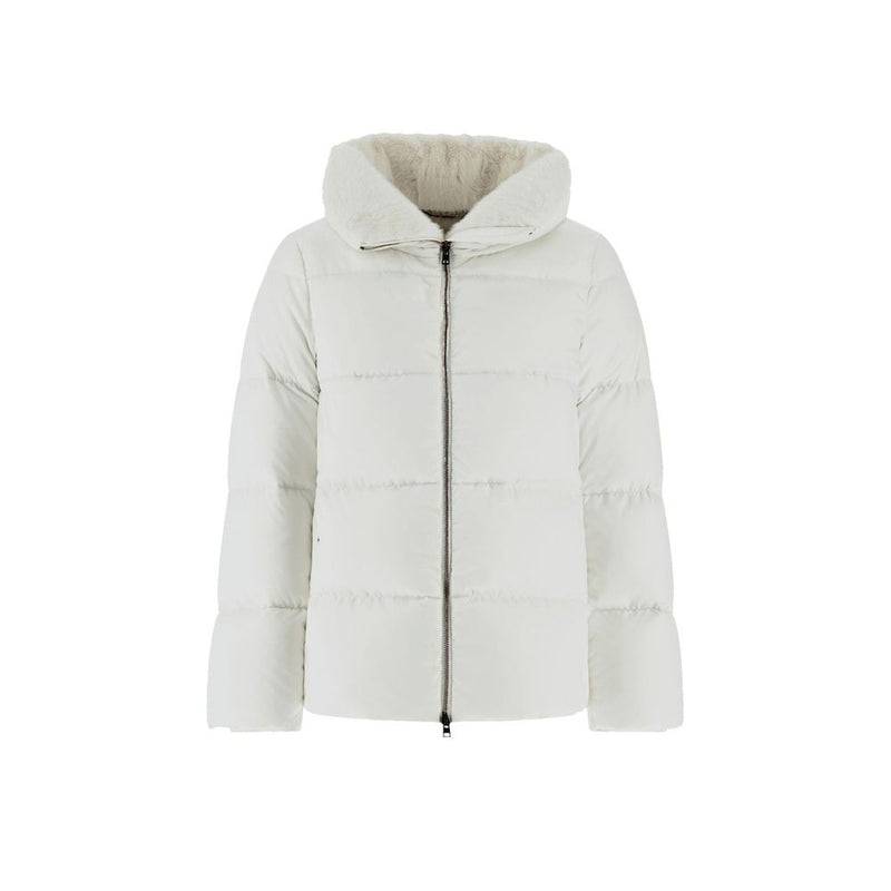 Herno White Polyamide Coat