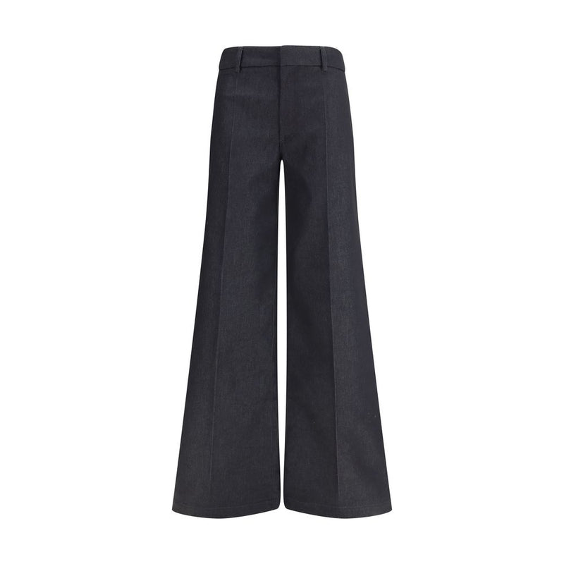 Darkpark Black Polyester Flared Pants