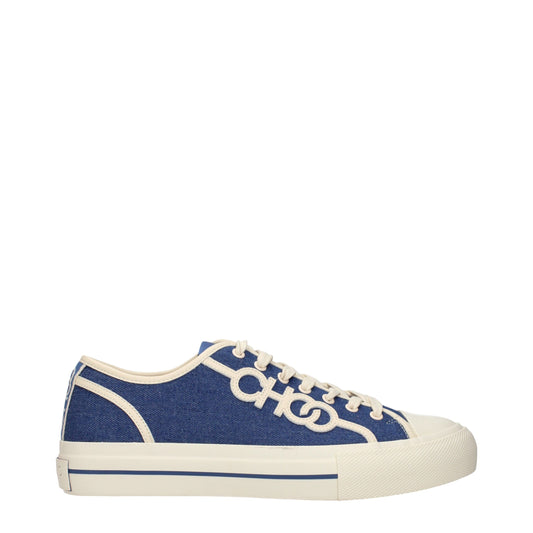 Jimmy Choo Blue Fabric Low Top Sneakers - ClickThatClicks 
