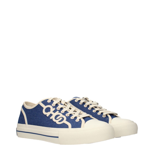 Jimmy Choo Blue Fabric Low Top Sneakers - ClickThatClicks 