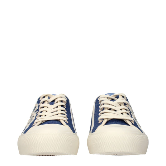 Jimmy Choo Blue Fabric Low Top Sneakers - ClickThatClicks 