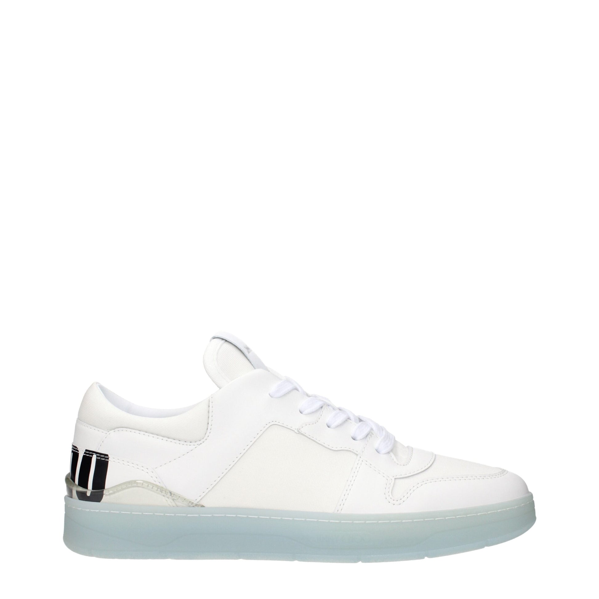Jimmy Choo White Leather Low Top Sneakers - ClickThatClicks 