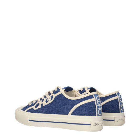 Jimmy Choo Blue Fabric Low Top Sneakers - ClickThatClicks 