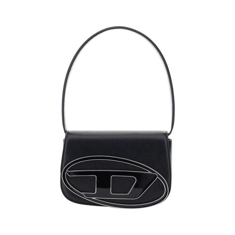 Diesel Black Calf Leather Bos Taurus Shoulder Bag