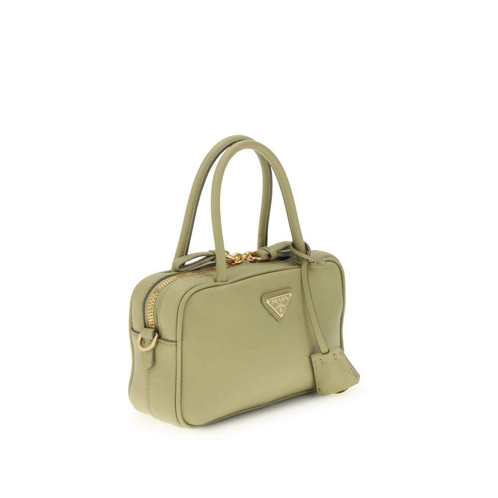 Prada Bicolor Calf Leather Bos Taurus Handbag - ClickThatClicks 