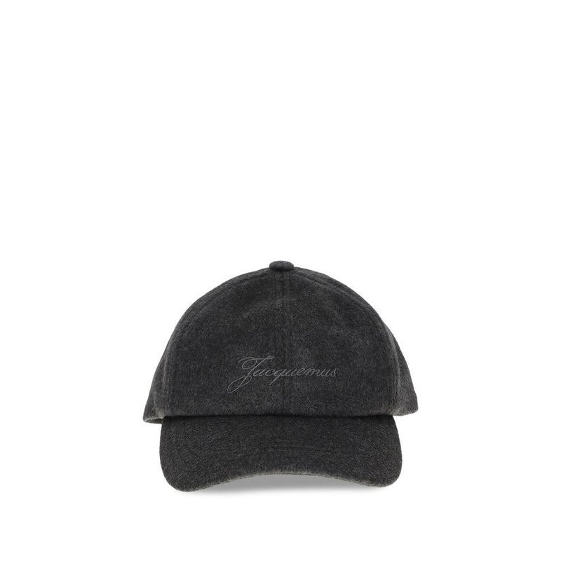 Jacquemus Gray Wool Cap (Baseball Hat)