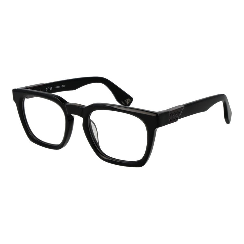 Police Black Cellulose Acetate Glasses (Frames)