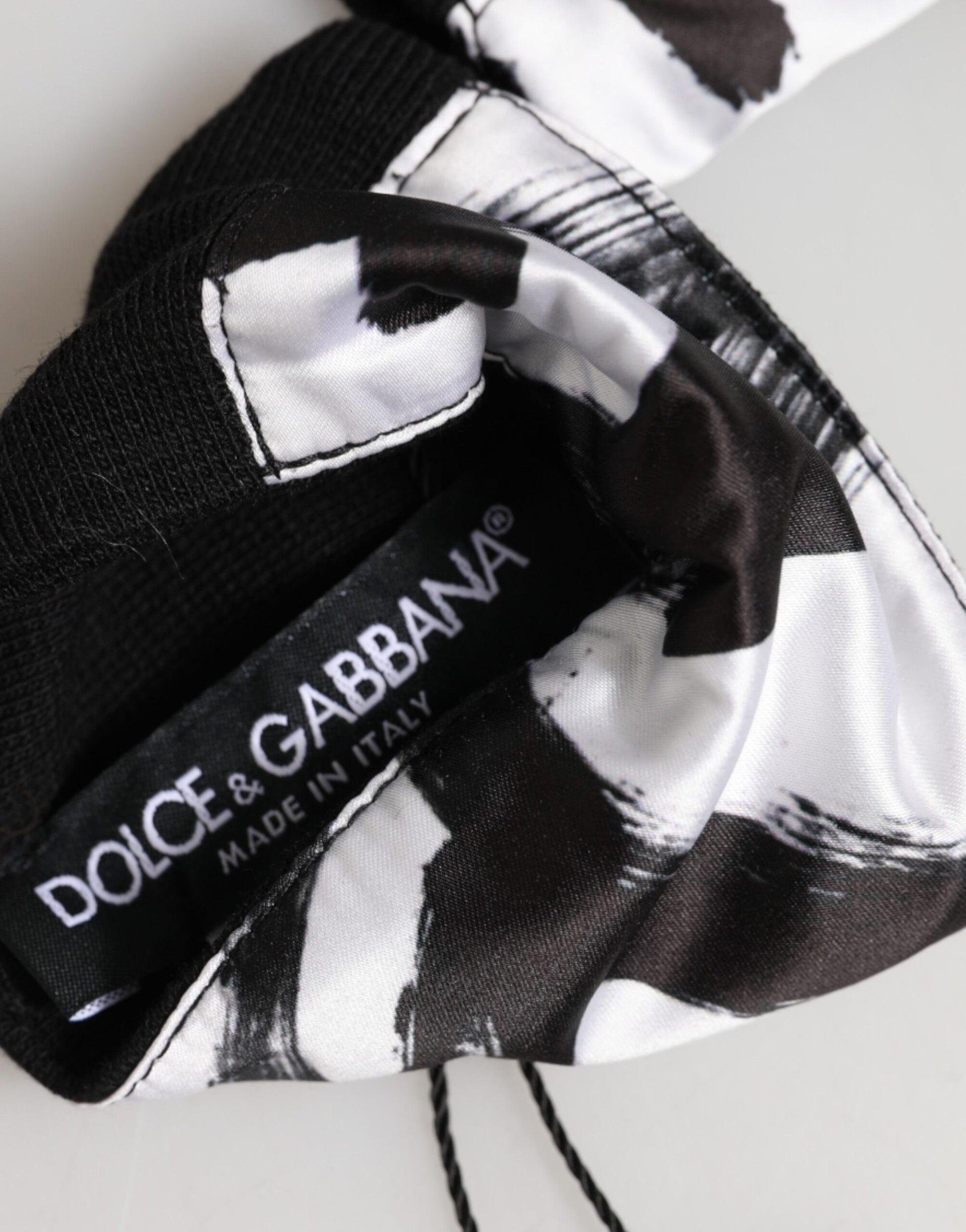 Dolce & Gabbana Black White DG Logo Silk 1 Pair Wristband - ClickThatClicks 