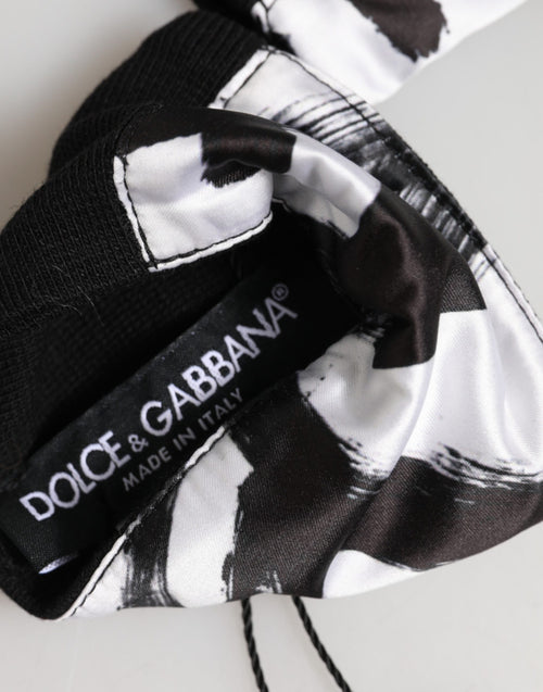 Dolce & Gabbana Black White DG Logo Silk 1 Pair Wristband - ClickThatClicks 