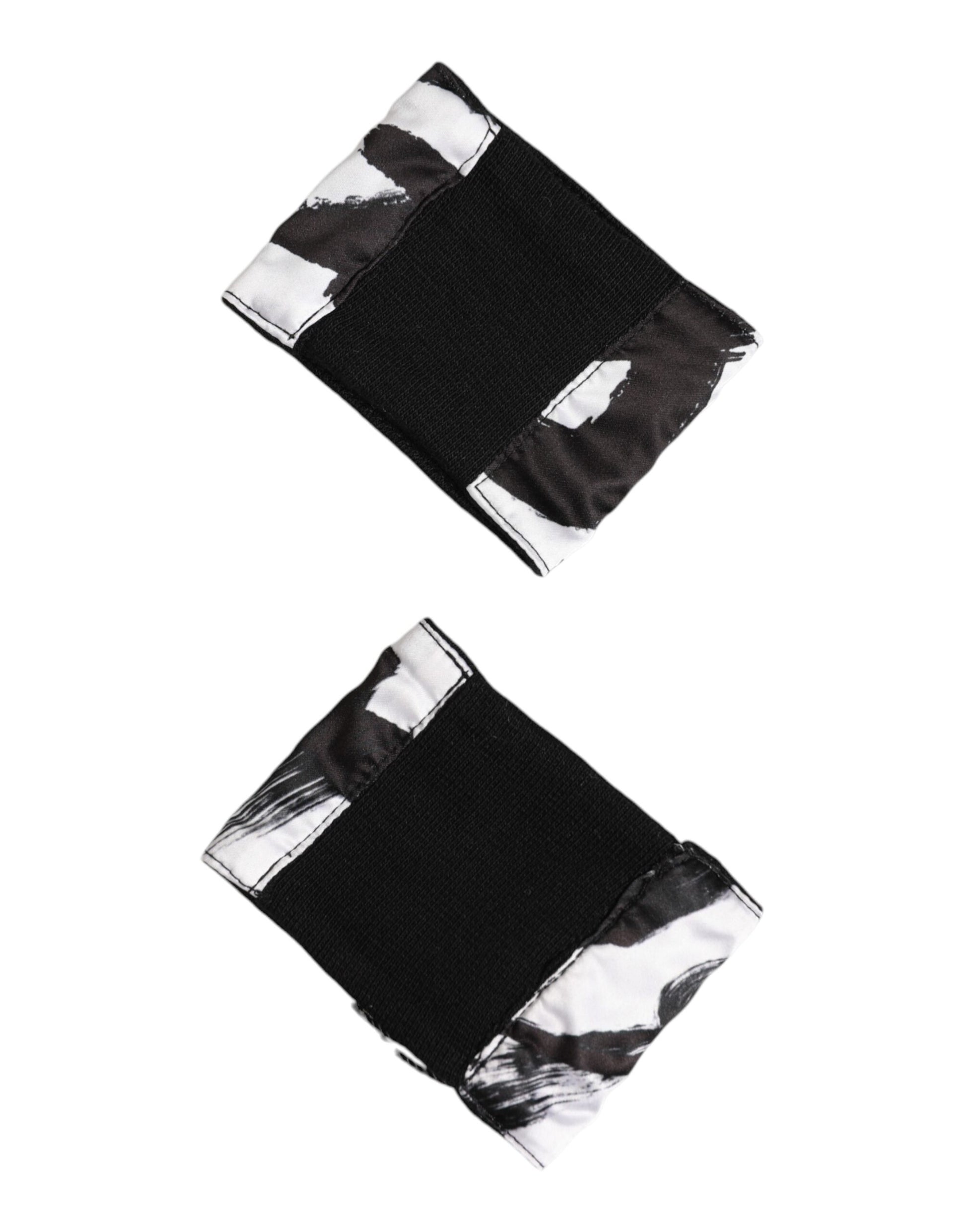 Dolce & Gabbana Black White DG Logo Silk 1 Pair Wristband - ClickThatClicks 