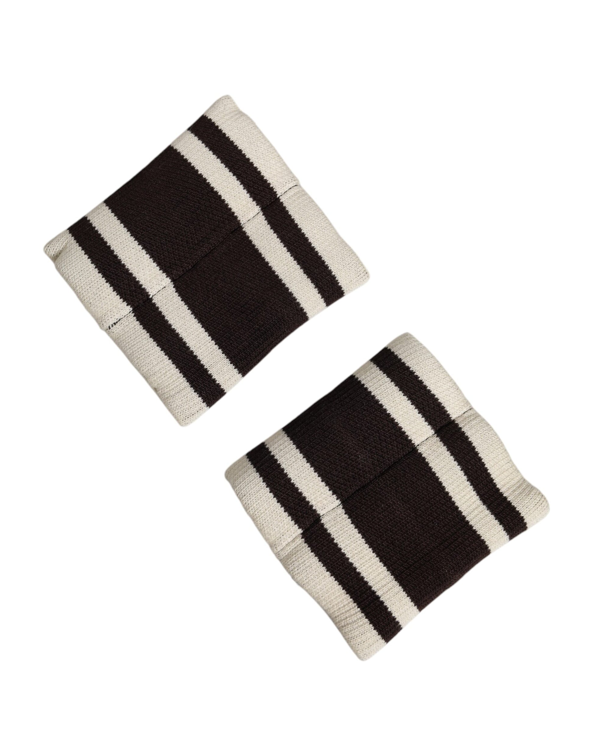 Dolce & Gabbana Black White DG Logo Cotton 1 Pair  Wristband - ClickThatClicks 