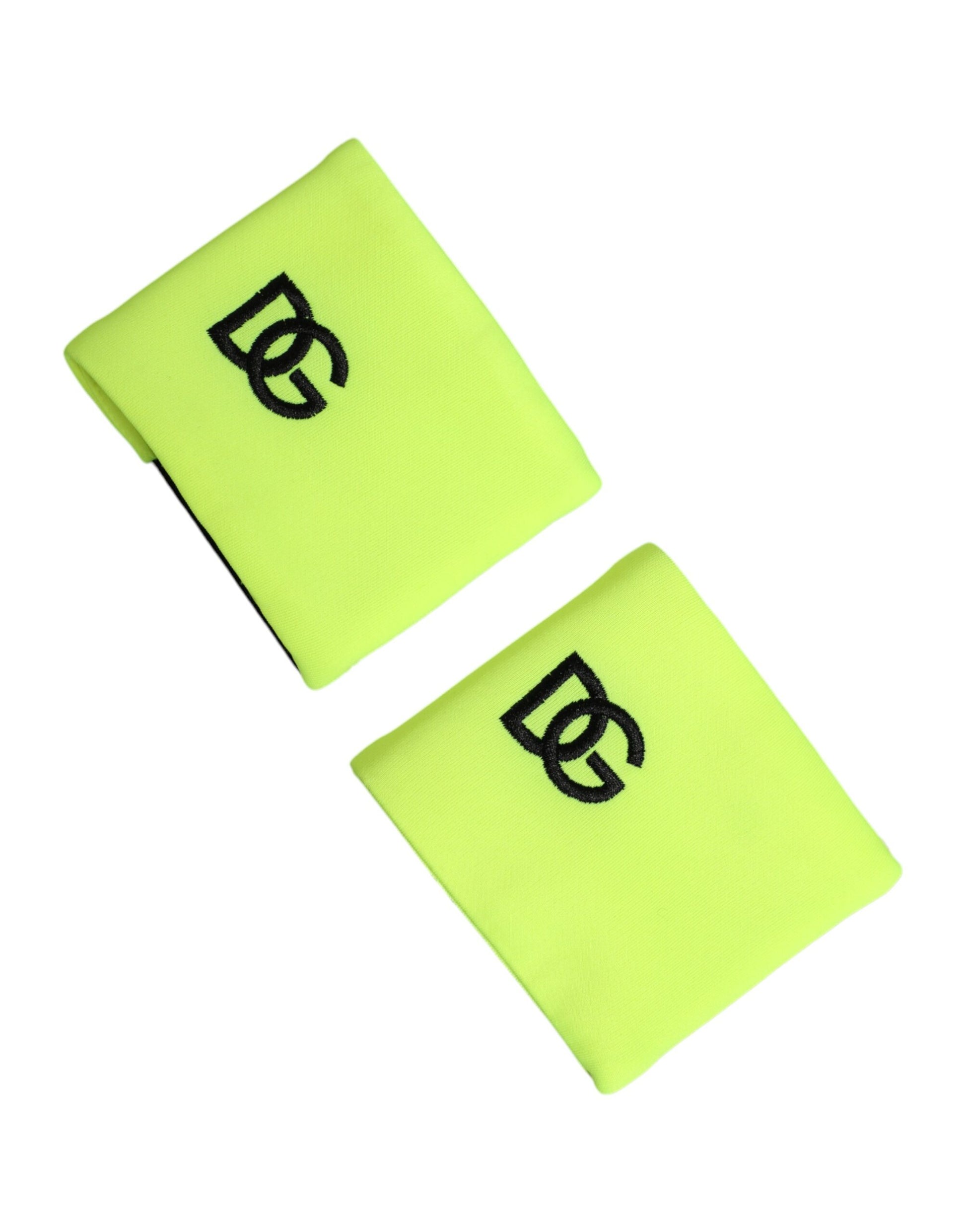 Dolce & Gabbana Yellow Green DG Logo Polyester 1 Pair  Wristband - ClickThatClicks 